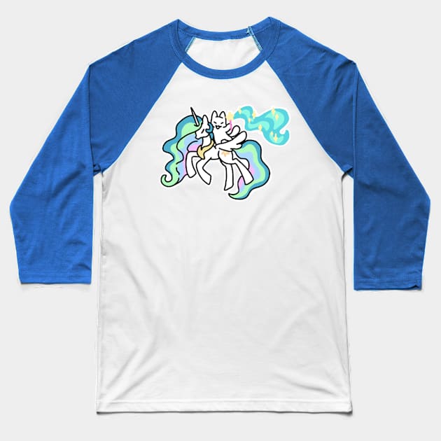 Princess Celestia Kitty Baseball T-Shirt by Kippicat